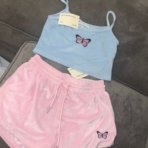 Peppermayo Y2K lounge set - butterfly velour